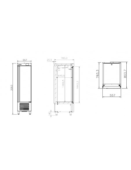 Armario refrigerado de pescado Infrico Mod. AP 401 T/F