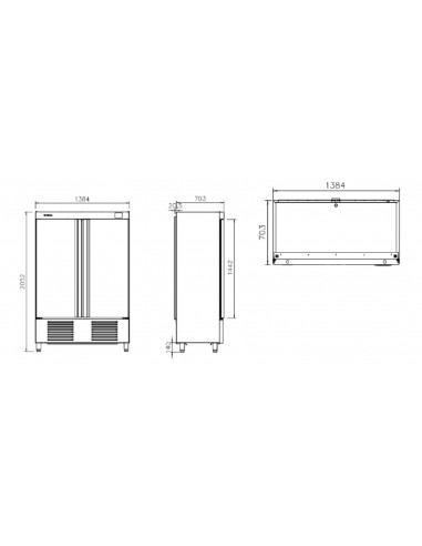 Armario refrigerado Infrico Mod. AN 1002 T/F