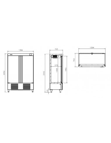 Armario de congelacion Infrico Mod. AN 1002 BT