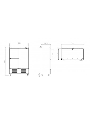 Armario refrigerado Infrico Mod. AN 1003 T/F