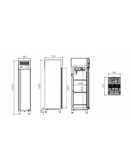 Armario de congelacion Infrico Mod. AGN 301 BT