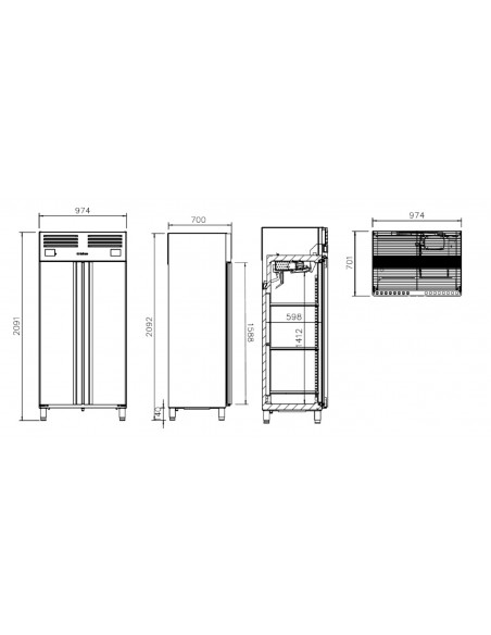 Armario de refrigeracion Infrico Mod. AGN 602