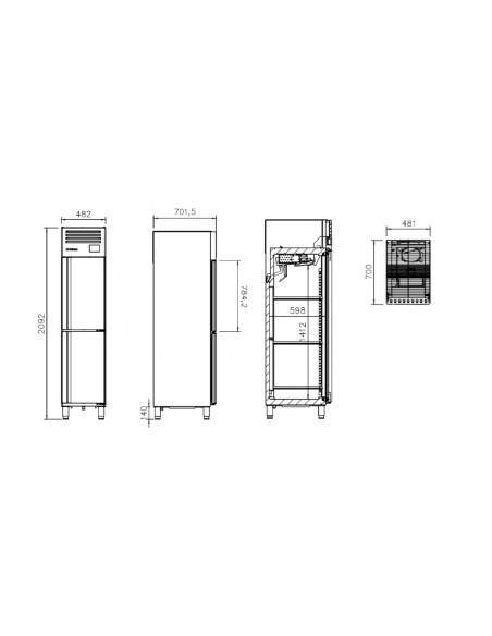 Armario de refrigeracion Infrico Mod. AGN 302