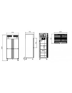 Armario de refrigeracion Infrico Mod. AGN 604 2