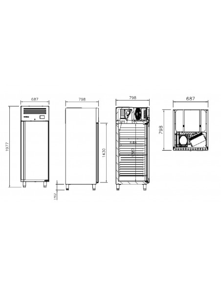 Armario de refrigeracion Infrico Mod. AGB 651