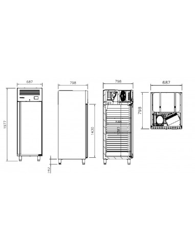 Armario de congelacion Infrico Mod. AGB 651 BT