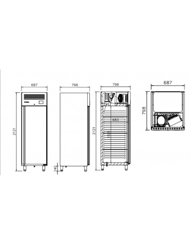 Armario de refrigeracion Infrico Mod. AGB 701