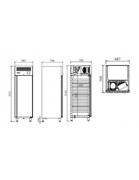 Armario de congelacion Infrico Mod. AGB 701 BT
