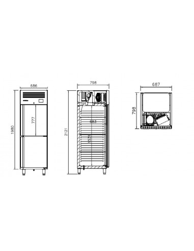 Armario de congelacion Infrico Mod. AGB 702 BT