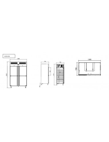 Armario de refrigeracion Infrico Mod. AGB 1404