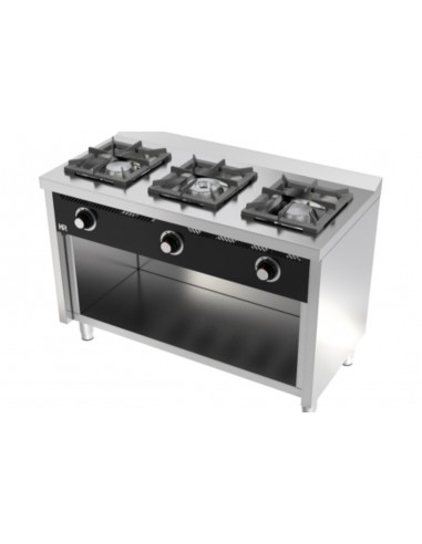 Cocina con estante 3 fuegos Fainca Hr Mod. C3F600E, a gas