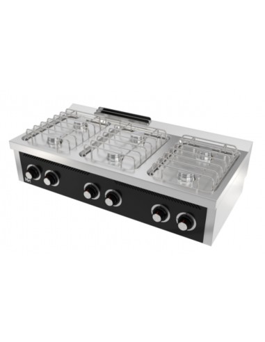 Cocina de sobremesa 6 fuegos Fainca Hr Mod. CB6F600S, a gas