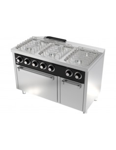 Cocina 6 fuegos con horno Fainca Hr Mod. CB6F600H, a gas