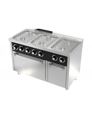 Cocina 6 fuegos con horno Fainca Hr Mod. CB6F600H, a gas