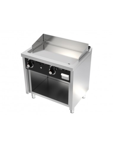 Fry-top con estante de cromo duro Fainca Hr Mod. FT6008ECR, a gas