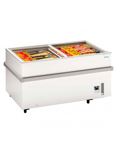 Conservadora expositora Infrico Mod. IL 1500 HC, puertas correderas de cristal