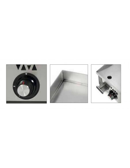 Plancha de acero rectificado con fogon Fainca Hr Mod. PLC8100RTF, a gas