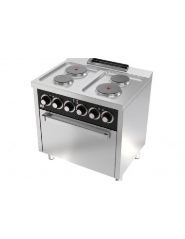 Cocina 4 placas con horno Fainca Hr Mod. CE4P600H, electrica