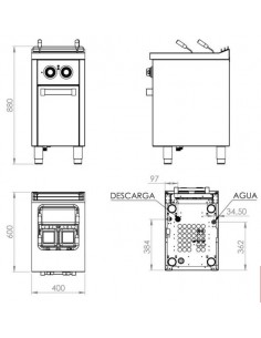 Cuecepastas con estante Fainca Hr Mod. CPE25L600E, electrico 2