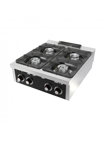Cocina 4 fuegos de sobremesa Fainca Hr Mod. C4F900S, a gas