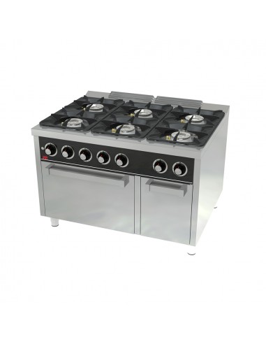 Cocina 6 fuegos con horno electrico Fainca Hr Mod. C6F900HE, a gas