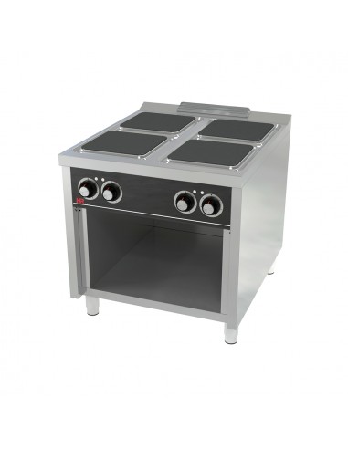 Cocina 4 placas con estante Fainca Hr Mod. CE4P900E, electrica