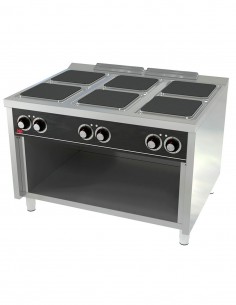 Cocina 6 placas con estante Fainca Hr Mod. CE6P900E,...