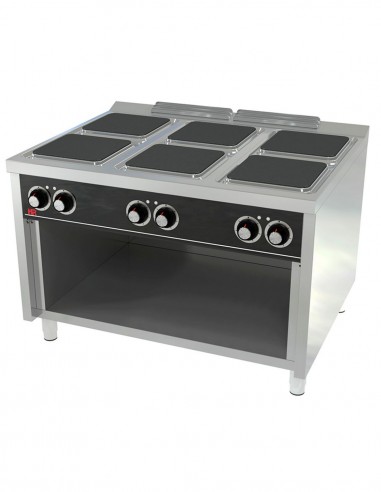 Cocina 6 placas con estante Fainca Hr Mod. CE6P900E, electrica