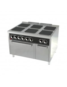 Cocina 6 placas con horno Fainca Hr Mod. CE6P900H, electrica