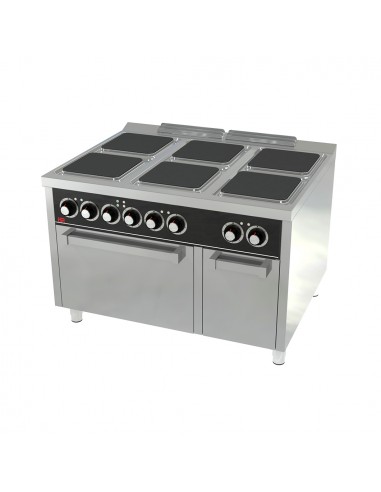 Cocina 6 placas con horno Fainca Hr Mod. CE6P900H, electrica