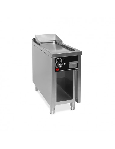 Fry-top de cromo duro con estante Fainca Hr. Mod. FT9004ECR, a gas