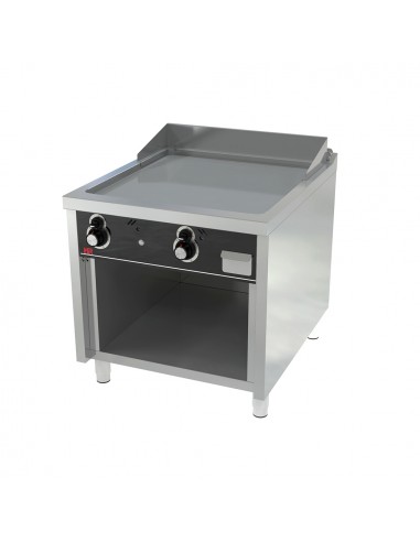 Fry-top de cromo duro con estante Fainca Hr. Mod. FT9008ECR, a gas