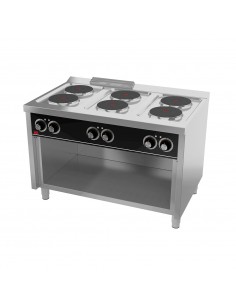 Cocina 6 placas con estante Fainca Hr Mod. CE6F750E,...