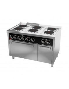 Cocina 6 placas con horno Fainca Hr Mod. CE6F750H, electrica