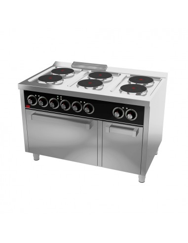 Cocina 6 placas con horno Fainca Hr Mod. CE6F750H, electrica