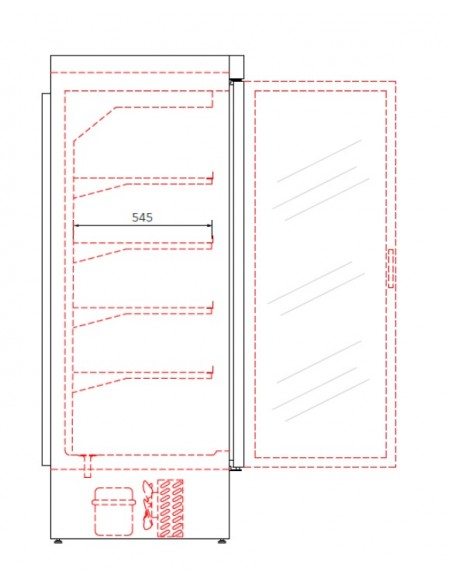 Armario de congelacion supermarket CORECO Mod. CVC-751-BB