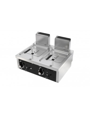 Freidora de sobremesa Fainca Hr Mod. FDG8L8L600S, con grifo de descarga a gas