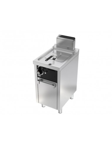 Freidora con estante Fainca Hr Mod. FDG8L600E, con grifo de descarga a gas