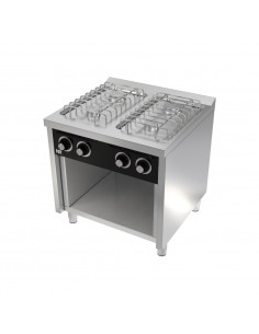 Cocina 4 fuegos con estante Fainca Hr Mod. CB4F750E, a gas