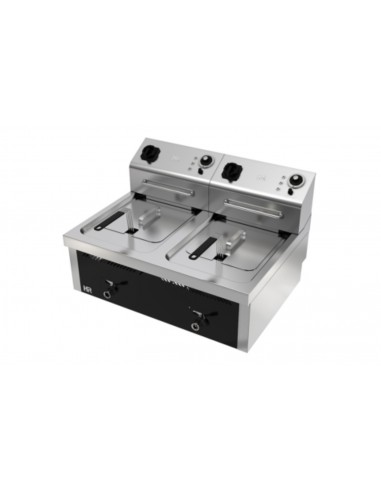 Freidora sobremesa trifasica Fainca Hr Mod. FD10L10L8T600S, con grifo de vaciado electrica