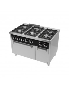 Cocina 6 fuegos con horno Fainca Hr Mod. C6F750H, a gas
