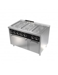 Cocina 6 fuegos con horno Fainca Hr Mod. CB4F750H, a gas
