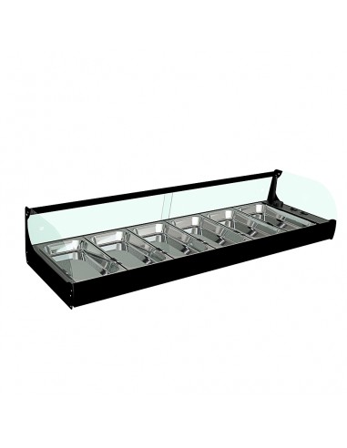 Vitrina caliente expositora baño maria Movilfrit mod.IRON 6 CALENTADOR BAÑO MARIA
