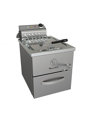 Freidora sobremesa con sistema de elevacion Movilfrit mod. FAH 10 400, trifasica con grifo