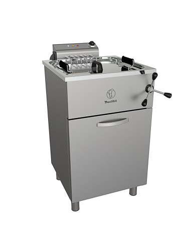 Freidora sobremesa con sistema de elevacion Movilfrit mod. FAH 35 400, trifasica con grifo