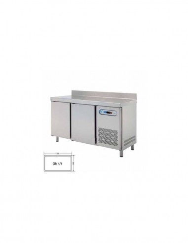 Mesa fría gastronorm 2 puertas Edenox MPG-135 - 1350x700 mm