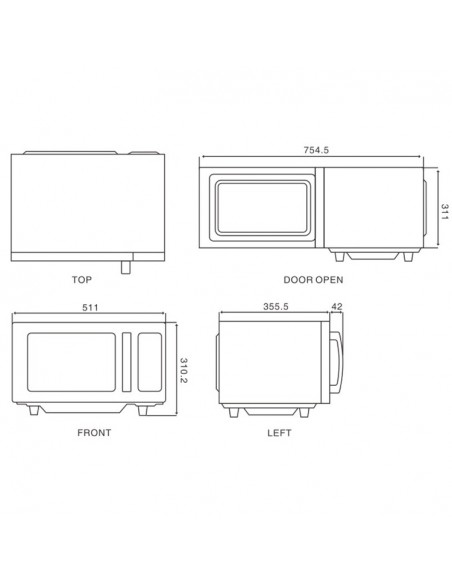 Microondas Edenox Mod. MICRO-1025