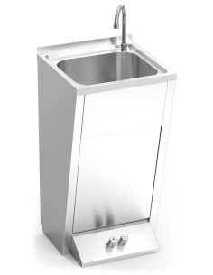 Lavamanos registrable de pie con pedestal y doble...