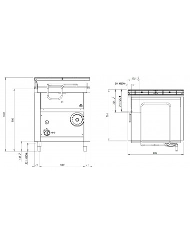 Sarten basculante Bertos Mod. E7BR8/I, electrica