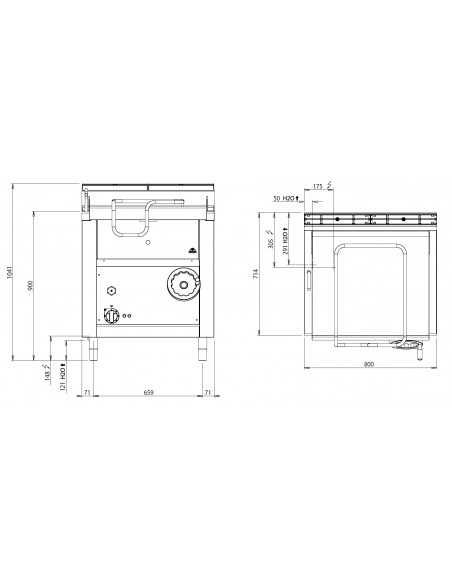 Sarten basculante Bertos Mod. E7BR8/I, electrica